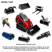 Harga Terbaik Compact Skid Steer Loader T360 Diesel Euro 5 Emission dengan Quick Attach Bucket Dijual di Alibaba International