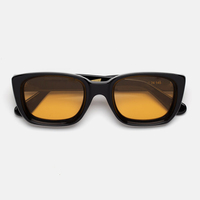 Lunettes de soleil unisexes polarisées en acétate surdimensionnées avec logo personnalisé UV400 noir à la mode moderne et vintage
