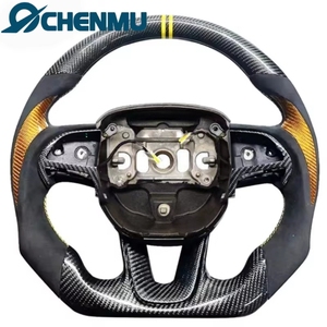 Volant en fibre de carbone forgé personnalisé pour <span class=keywords><strong>Dodge</strong></span> Challenger Hellcat Charger SRT Grand Cherokee <span class=keywords><strong>Durango</strong></span> SRT - Product Image 2