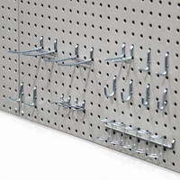 Domestico famiglia rack di stoccaggio della parete montato mensola A Muro pegboard Pioli Pegboard bordo di metallo Nero cerchio gancio Garage Strumento Pegboard