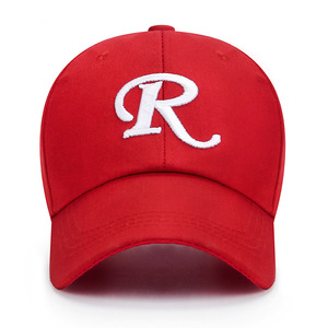 Baseball Cap Unisex Cotton Embroidered R Letter Sunscreen Breathable Sport Hat Red Pink Black Yellow Purple Light Blue - Product Image 3