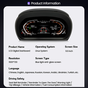 MEKEDE 11 "Instrument numérique LCD de voiture pour <span class=keywords><strong>BMW</strong></span> Série 3 E90 E91 E92 2005 à 2012 Voiture d'origine sans écran <span class=keywords><strong>CCC</strong></span> CIC - Product Image 4