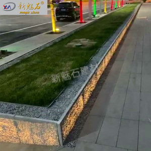 New Magic Stone Illuminated <b>Cement</b> Bench XMS-TGSN Hollow Blocks Outdoor Landscaping - Product Image 2