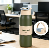 Bouteille d'eau en acier inoxydable 304 à double paroi, tasse isotherme sous vide avec couvercle à paille magnétique pour la gym et le sport, compatible MagSafe