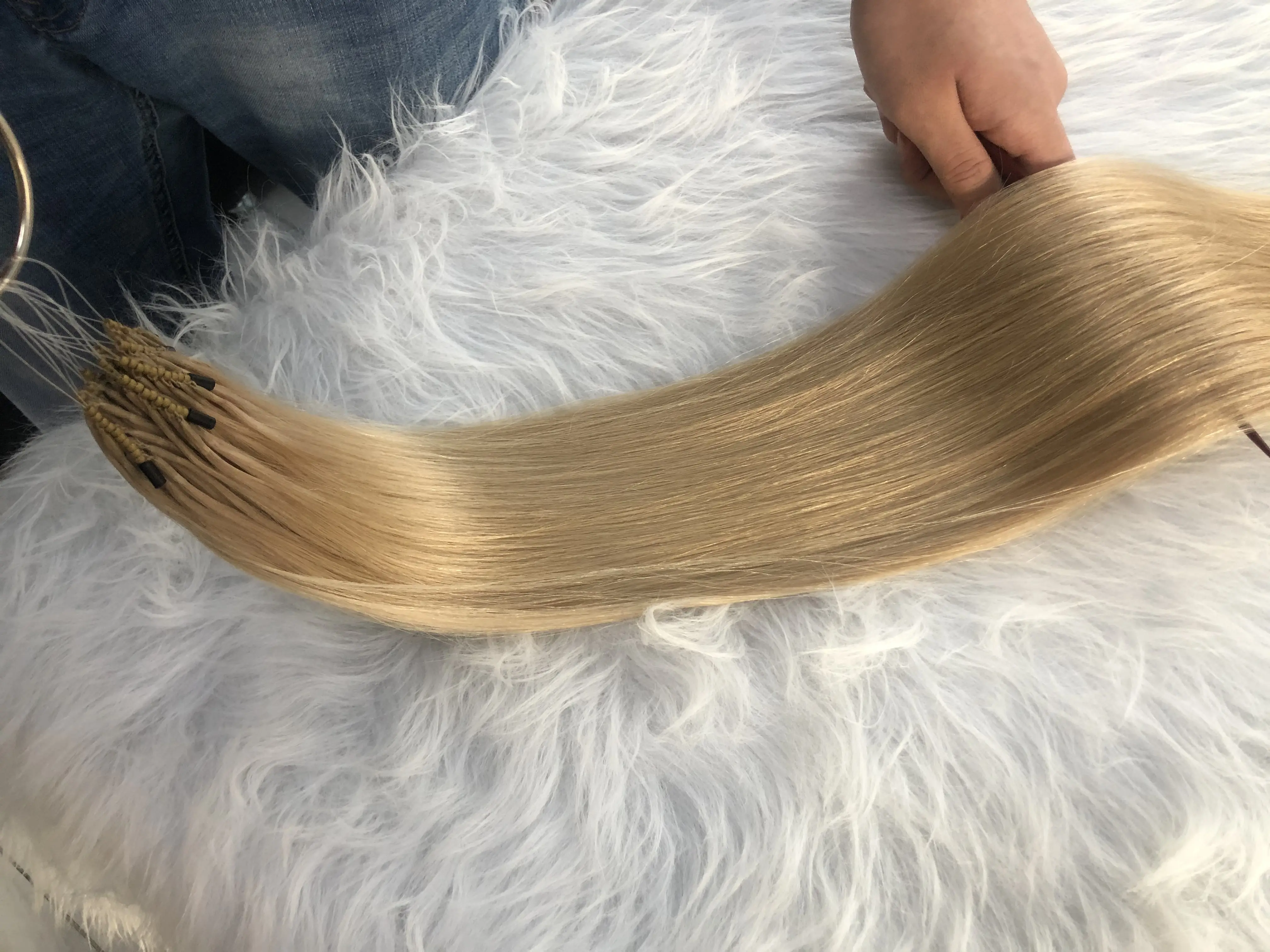 Extensiones de cabello humano natural ruso 6D, cutícula alineada, máquina de plumas vírgenes Remy, trama doble, trama de cabello