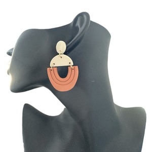 ต่างหูระย้ายาวทำจากเซรามิกอ่อนนุ่มรูปทรงเรขาคณิตดินเหนียวสไตล์แฟชั่นฤดูร้อนชายหาดวันหยุดฤดูร้อน - Product Image 5