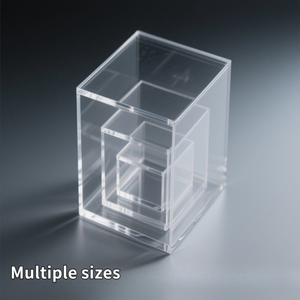 Wedding Party Decor Acrylic Kẹo Box Với Nắp Rõ Ràng Cube Hiển Thị Đối Với Quà Tặng Trang Sức Son Môi Lưu Trữ - Product Image 2