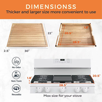 Pliable Extra Large Épais Bambou Bois En Gros Cuisinière À Gaz Électrique Couverture Supérieure Noddles Conseil De Service Stand Plateau avec Poignées