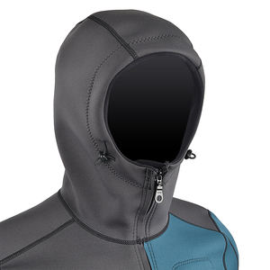 Factory Direct Anti-UV Neoprene <b>Wetsuit</b> Jacket 2MM Chest-Zip Hooded Coat with Long Sleeves - Product Image 5