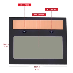 Lente de Casco de Soldadura con Oscurecimiento Automático y Energía Solar, con 2 Sensores de Arco, Rango de Sombra Ajustable 4/9-13, Certificación CE - Product Image 3