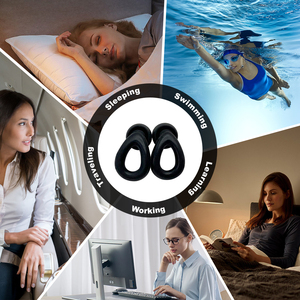 Silicone mềm tái sử dụng nút tai 5 kích cỡ Cách âm Bảo vệ thính giác cho giấc ngủ và ngủ - Product Image 6