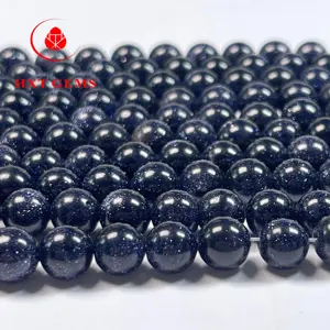 Blue Goldstone Smooth Gemstone Loose Beads Wholesale