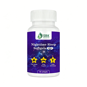 Cápsulas de Gel Suaves para Dormir por la Noche, Venta al por Mayor de Fábrica, Te Ayudan a Sentirte Revitalizado, Ideales para Viajar, Alivian la Ansiedad del Sueño, Suplemento - Product Image 1