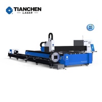 Machine de découpe laser à fibre Tianchen série FST pour tôles et tubes métalliques avec tête laser Raycus, compatibilité acier inoxydable