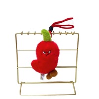 Porte-clés en peluche créatif et mignon : Ananas, Pomme, Durian, Pastèque – Pendentif de sac