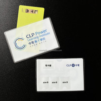 Porte-carte SIM en PVC personnalisé, étui en plastique pour carte micro nano SIM, pochette pour carte SIM avec impression de logo
