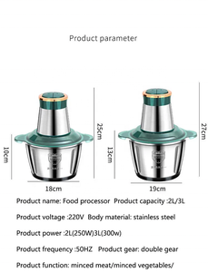 Кухонная многофункциональная Мясорубка 3 л, электрическая мясорубка, Мясорубка из нержавеющей стали, мясорубка - Product Image 3