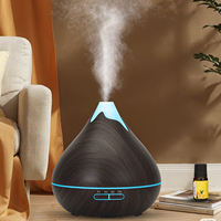 Diffuseur d'arômes ultrasonique en plastique écologique de haute qualité, 500 ml, rechargeable, contrôlé par application, lumières LED de nuit à 7 couleurs, pour table