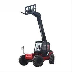powerful 100hp 7m telescopic side boom forklift 3 ton small telehandler with post hole digger for construction