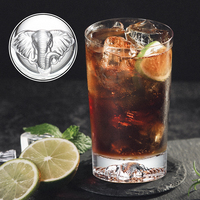 Verres Highball NOVARE Modèle 2213 de 410 ml au design unique, motif aigle sur le dessous, motifs animaux, logo personnalisable, en stock