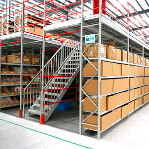 פלדה כבדה מחסן לופט פלטפורמה מדף אחסון אטטי מתלה מזנין ריפים ריצפת מדפים - Product Image 2