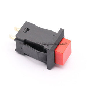DS-429B 14 мм Мгновенный квадратный кнопочный переключатель 1A/250VAC 3A 125V красный сброс/без блокировки - Product Image 4