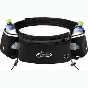 Échantillon gratuit Ceinture de course avec bouteilles d'eau pour hommes et femmes 2 bouteilles d'eau de course à écoulement rapide de 8 oz - Product Image 1