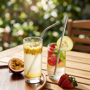 Stainless steel <b>Drinking</b> <b>Straws</b> Reusable Cocktail Minimalist Style Bar Accessories - Product Image 4