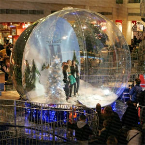 Şişme noel kar küresi top cinsiyet ortaya kar ev fotoğraf kabini reklam dekorasyon, dev şişirilebilir kar küresi - Product Image 2