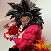 Busto de Resina de Personaje de Anime Pintado a Mano, Escultura Masculina Musculosa con Textura de Felpa, Luz LED de Colores para Escritorio