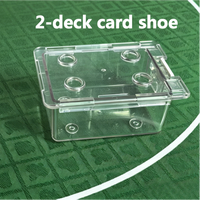 Boîte de sécurité professionnelle en acrylique transparent pour cartes, avec double compartiment et scellage inviolable, pour tournoi de casino de Baccarat