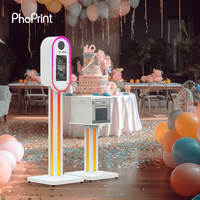 Phoprint Retro Magic Flight Case avec miroir - Photomaton - Nouveau design - Imprimante compatible avec les appareils photo