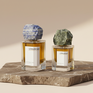 Venta de Fábrica: Botella de Perfume Cuadrada de Lujo con Acabado Mate Transparente, 30ml 50ml 100ml, Botella de Vidrio con Tapa de Mármol - Product Image 1