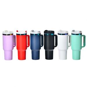 Gobelet isotherme extérieur en acier inoxydable avec poignée et paille, personnalisable avec logo, 30oz et 40oz, modèle H2.0 - Product Image 3