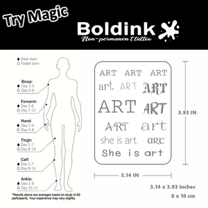 Boldink สติกเกอร์รอย<span class=keywords><strong>สัก</strong></span>ติดไหปลาร้าหน้าอกกึ่งถาวรกันน้ำลายตัวอักษรศิลปะที่สวยงามออกแบบได้ตามต้องการเธอเป็นศิลปะเซ็กซี่ - Product Image 5