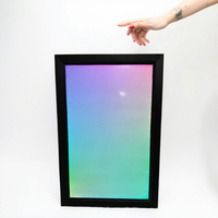 Boîte à lumière LED dynamique RGB avec cadre à clipser pour affichage publicitaire, taille personnalisée, signalétique intérieure