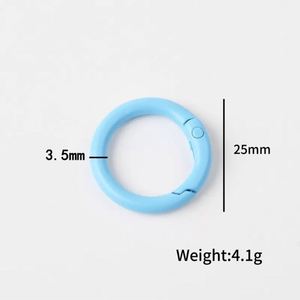 Multipurpose 25MM Colored <b>Baked</b> Paint Spring Ring Keychain Mobile Phone Chain <b>Accessory</b> Open Spring Buckle for Bags Purses - Product Image 2