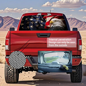 Calva águila bandera americana camión ventana trasera vinilo pegatina coche pegatina para ventana trasera gráfico camión Calcomanía para parabrisas - Product Image 4