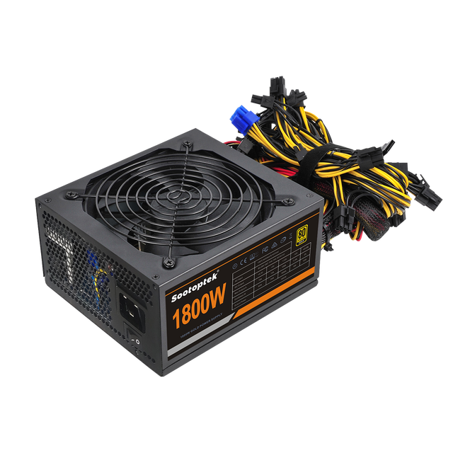New Arrival 80 Plus Gold Active Pfc Pc Psu High Wattage 1800W GPU Gaming Graphic Card Atx Power Supply Fuente De Poder Pc