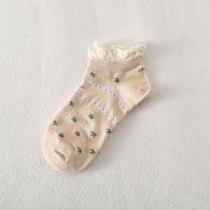 New Spring Women Short Vintage Floral Mesh Ankle Length <b>Socks</b> for Young Girls - Product Image 5