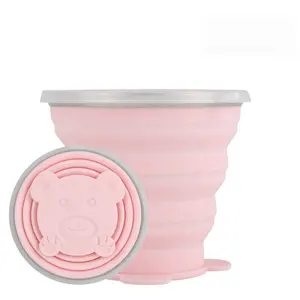 Bán Buôn Giá Rẻ Phim Hoạt Hình Ngoài Trời Xách Tay Silicone Gấp Uống Ráp Răng Mug Cup