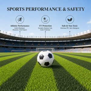 Gazon artificiel Euro professionnel durable en gros pour <span class=keywords><strong>terrains</strong></span> <span class=keywords><strong>de</strong></span> football, 50 mm, tapis <span class=keywords><strong>de</strong></span> sol vert pour stades et zones sportives - Product Image 5