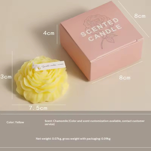 2026 Wholesale Creative Peony Fragrant Flower Shaped scented <b>Candles</b> for Holidays for Thanksgiving Easter and Father's Day - Product Image 3