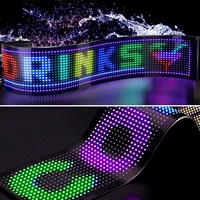 Panneau d'affichage LED flexible programmable défilant l'affichage de signe LED de voiture affichage numérique panneau matriciel LED affichage de lumière de fenêtre de voiture