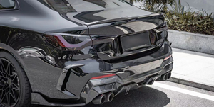 Per <span class=keywords><strong>BMW</strong></span> <span class=keywords><strong>serie</strong></span> <span class=keywords><strong>4</strong></span> G22 G23 2021-2023 preimpregnato Dry Carbon <span class=keywords><strong>Black</strong></span> paraurti posteriore Spoiler alette Canards - Product Image 6