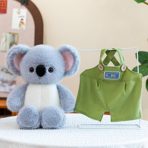 Peluche Animale Série Lucky Family de 40 cm, <span class=keywords><strong>Grenouille</strong></span> ou Chat, Douce et Rembourrée, Remplissage Coton PP, Vêtements Amovibles, Vente en Gros - Product Image 6