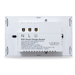 Enchufe Inteligente USB con WIFI y Especificaciones Estadounidenses, 16A, PD30W, Carga Rápida, Compatible con Memoria de Corte de Energía, Panel de Vidrio Templado - Product Image 4