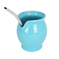 Tasse Mate en céramique kaki 250ml de haute qualité avec logo personnalisé en paille inoxydable à la recherche de saveurs authentiques expériences uniques