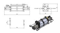 Pompa Piston Pneumatik Kepala Ganda 10000 Psi Berkualitas Baik, Pompa Pengukur Tekanan Udara Bertekanan Tinggi