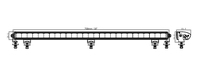 Barre lumineuse LED fine de 30 pouces R112 tout-terrain, étanche IP68, pour VTT/4x4, avec faisceau de conduite de 135W 12200LM